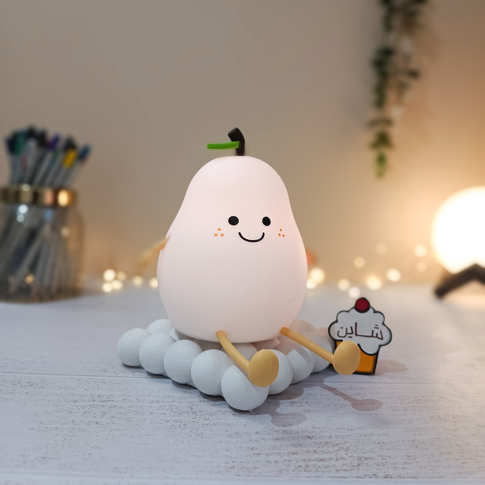 چراغ خواب سیلیکونی طرح گلابی چراغ خواب سیلیکونی طرح گلابی