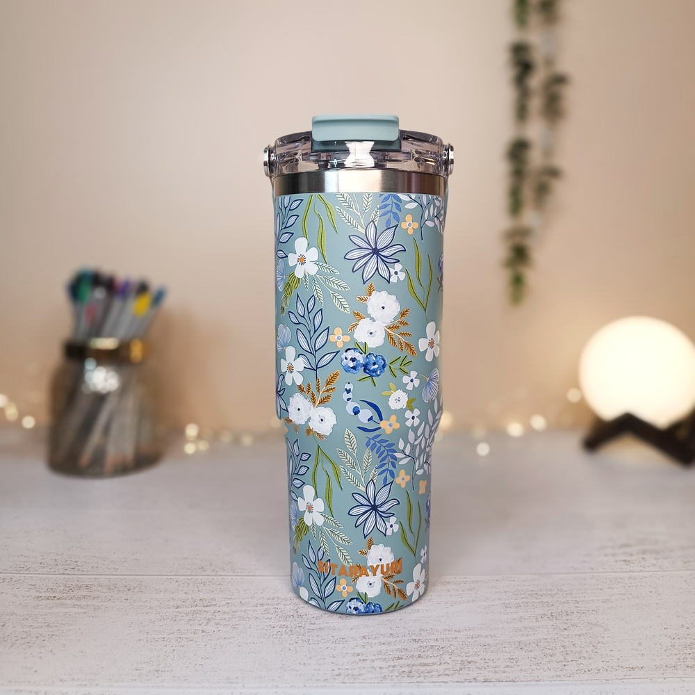 تراول ماگ دسته دار سطلی گل دار ۹۰۰ میلی لیتر سیتارایوری تراول ماگ دسته دار سطلی گل دار ۹۰۰ میلی لیتر سیتارایوری