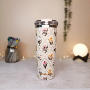 تراول ماگ دسته دار سطلی گل دار ۹۰۰ میلی لیتر سیتارایوری